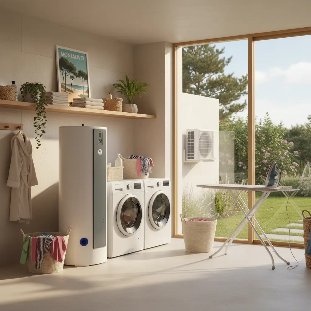 Chauffe-eau thermodynamique économique pour eau chaude sanitaire installation Médoc